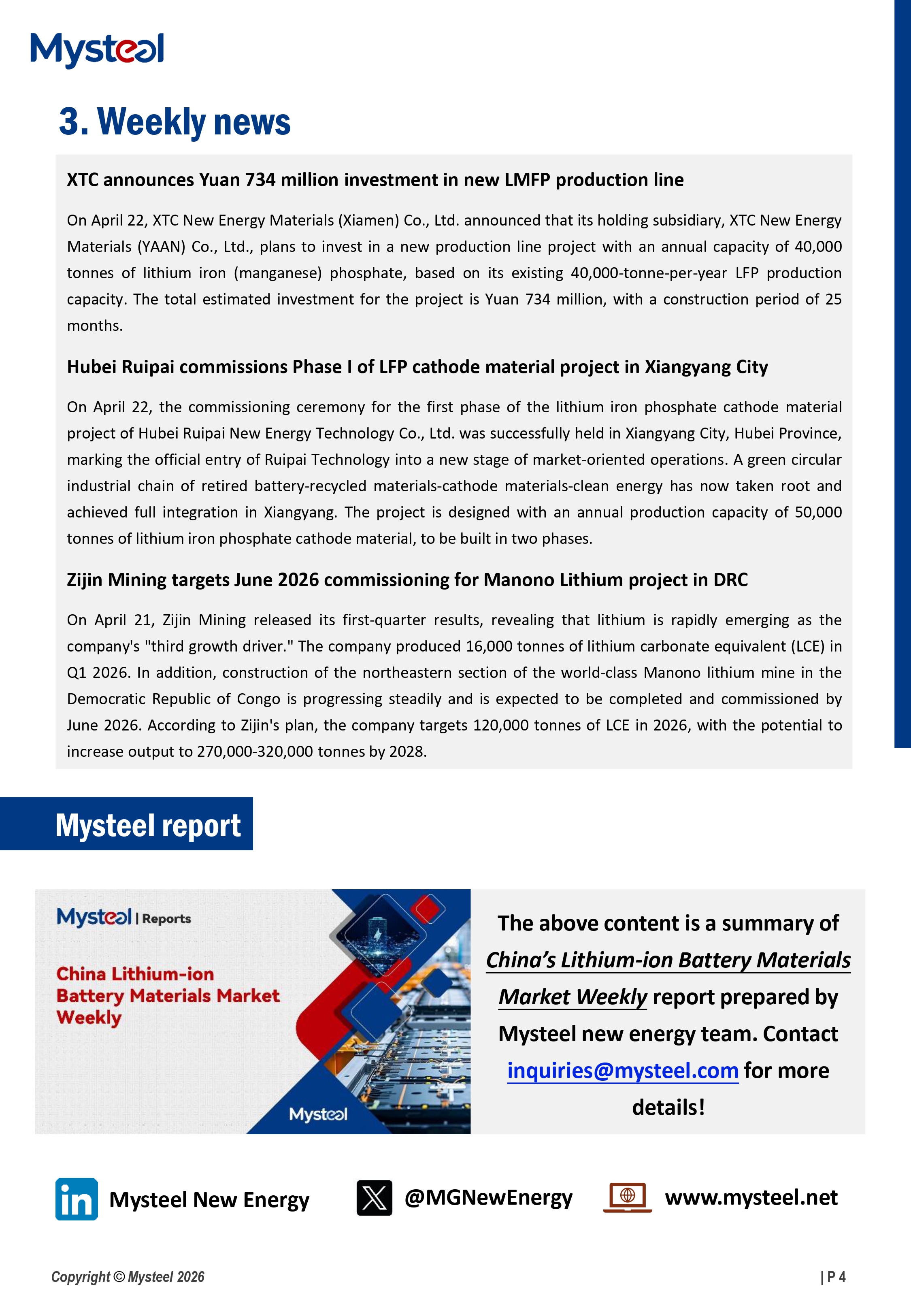 A Glance of China Lithium-ion Battery Materials Market 20260428