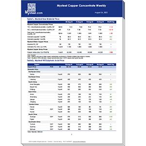 Copper concentrate weekly report